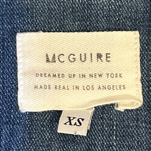 McGuire Denim Abby Rose Sleeveless Vest Button Closure light/med wash size XS - Picture 7 of 15